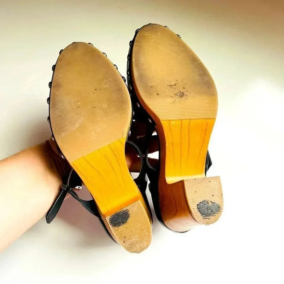 Revel Studded Platform Mule/Clog Block Heeled Shoes - Picture 6 of 6